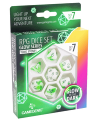 GameGenic Dice: 7 Set RPG Dice Glow Series Toxic Stones (glow in the dark) GGS50029ML